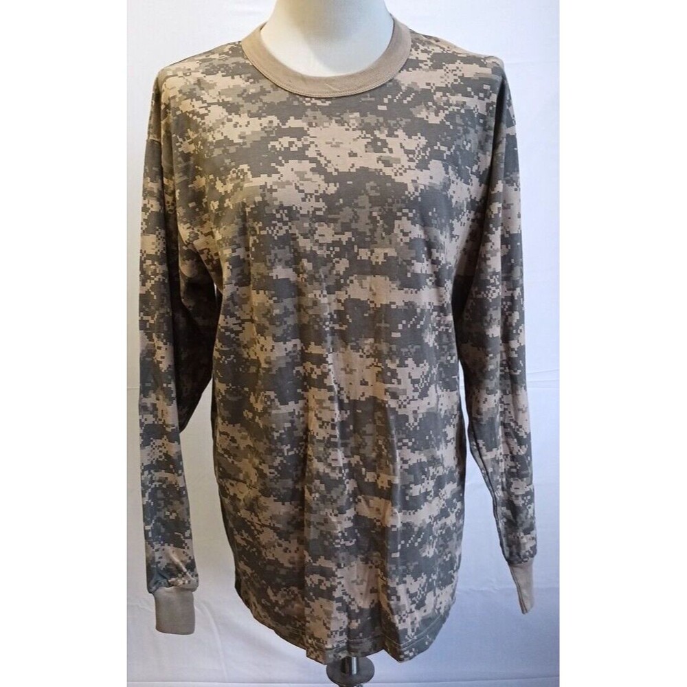 Rothco Mens ACU Digital Camouflage Long Sleeve Crew Neck T-Shirt